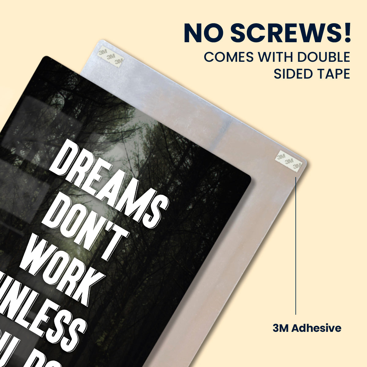 Dreams Don't Work Unless You Do - Metal Poster